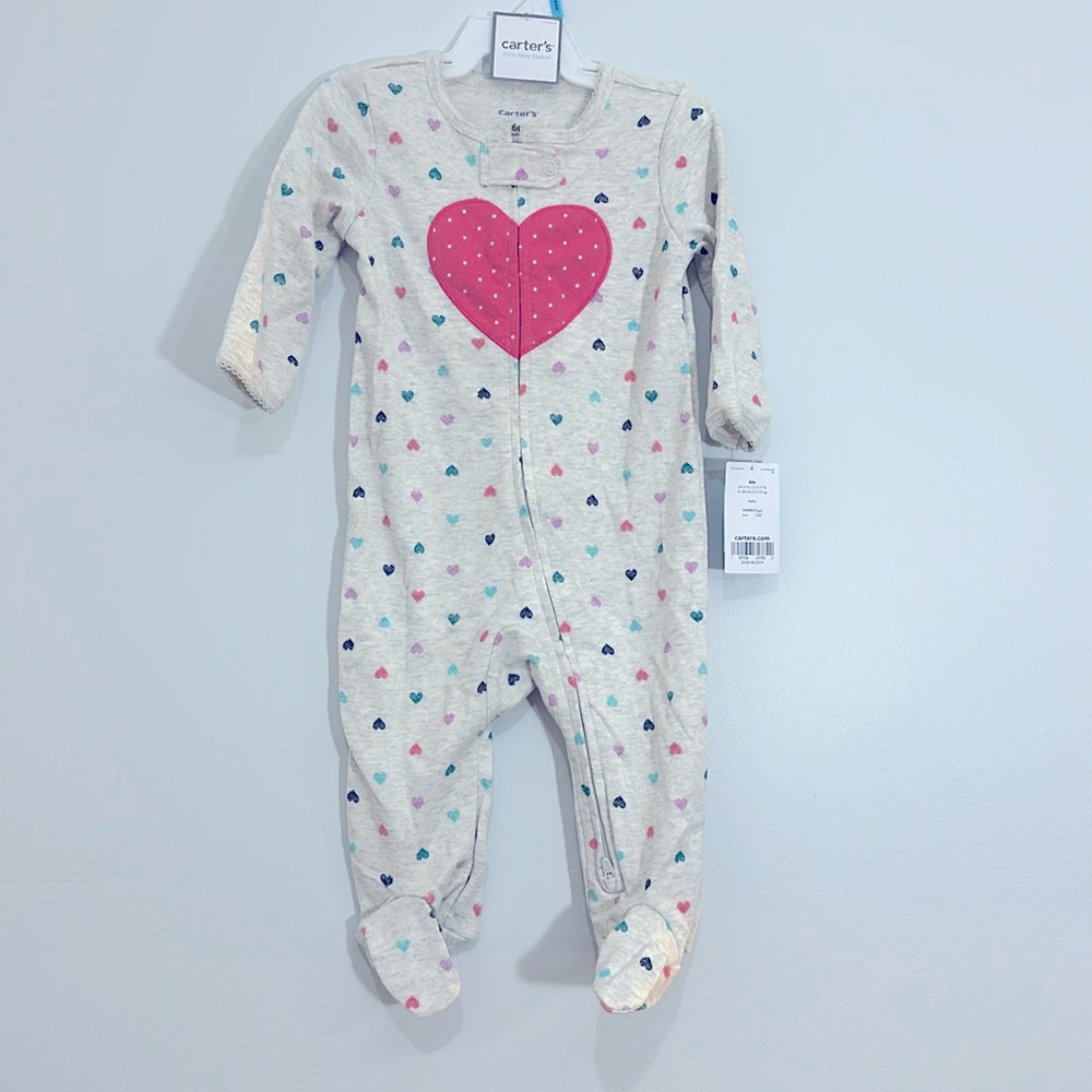 Carter’s Girls heart Sleeper or Footie Pajamas